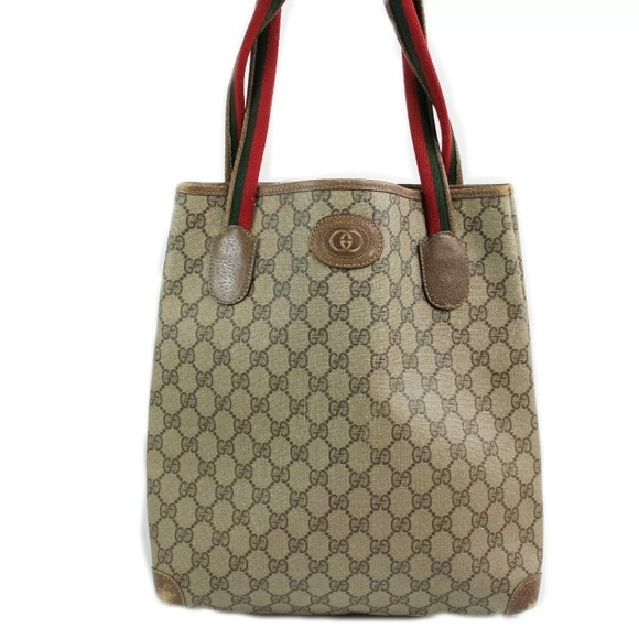 Authentic Vintage Gucci Shoulder Bag Purse Tote GG
